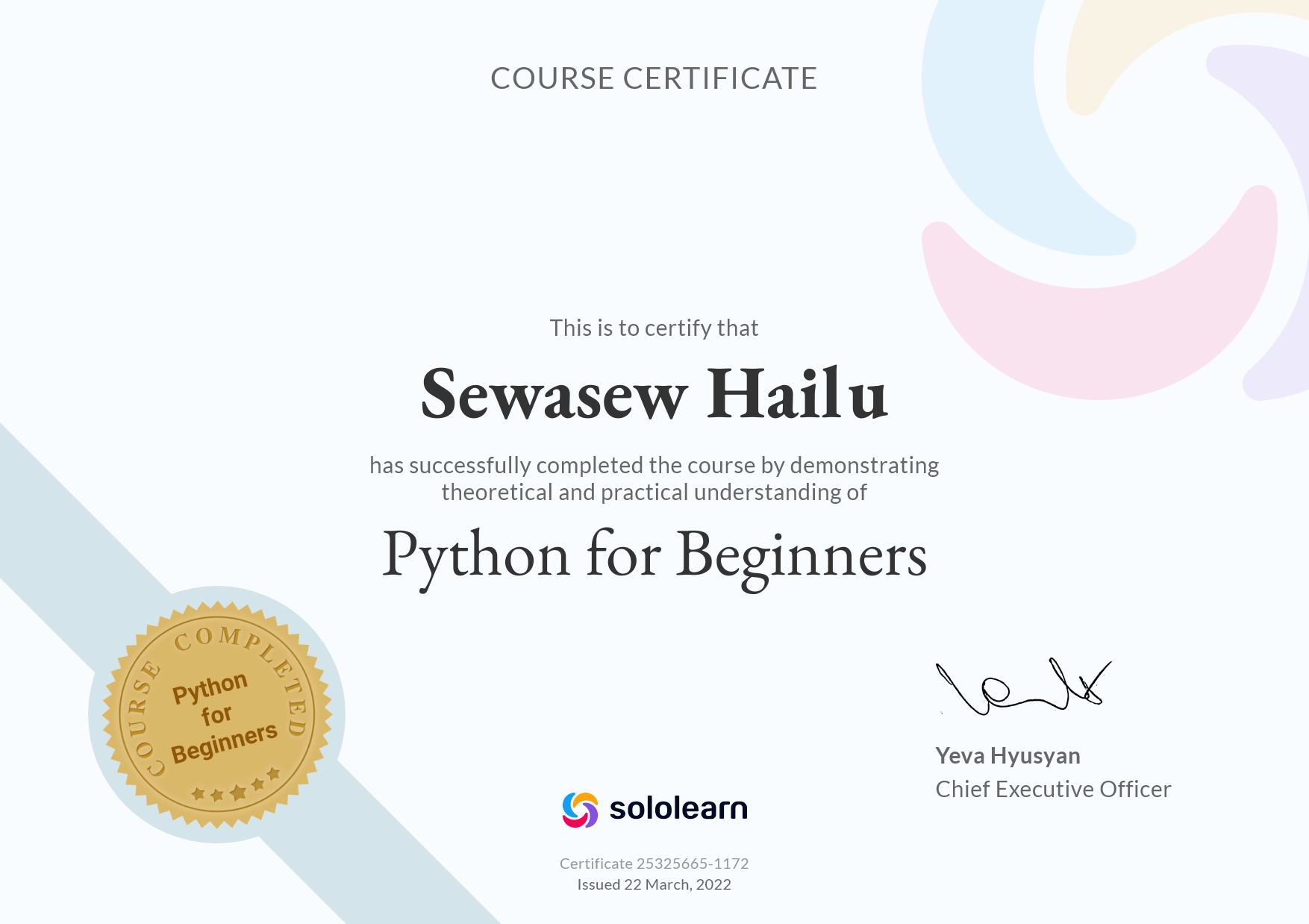 Python Certificate